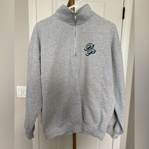 Princess Polly Heather Gray Zip-Up Sweater
